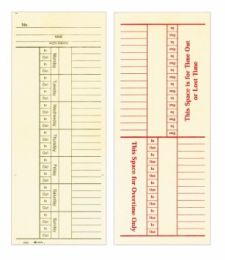 9660-200 Time Cards - Two sided
