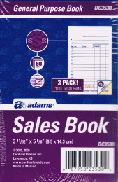 DC3530 Sales/Orders Books 2-Part