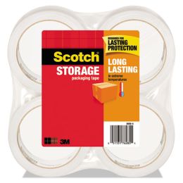 Scotch Storage Tape, 3 Core, 1.88 x 54.6 yds, Clear, 4/Pack