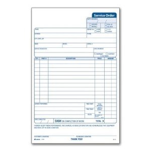 adams 3 584 service order 3 part repair order service orders