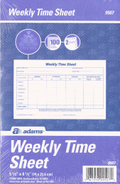 9507 Weekly Time Sheets