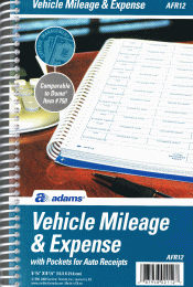 AFR12 Spiral Vehicle Mileage and Expense Records