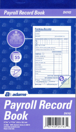 Adams D4743 Payroll Record Books 2-Part