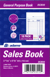 DC3510 Sales/Orders Books 2-Part
