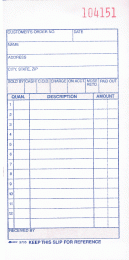 DC3705 Sales/Orders Book 2-Part