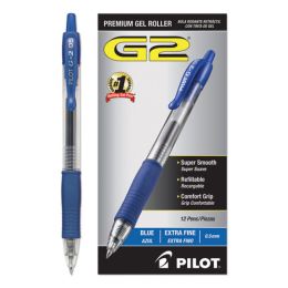 G2 Premium Retractable Gel Pen, 0.5 mm, Blue Ink, Smoke Barrel, Dozen in Box