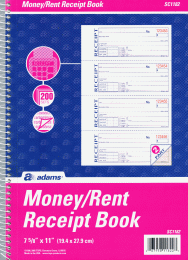 SC1182 Spiral Money Receipts Books 2-Part