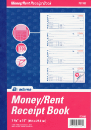 TC1182 Money Receipts Books 3-Part