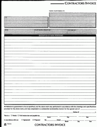 Adams TC8122 Contractors Invoices Book 3-Part