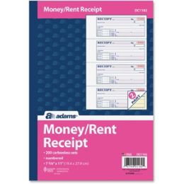 DC1182 Money/Rent Receipts Book 2-Part