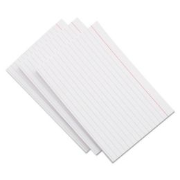 Universal Ruled Index Cards, 3 x 5, White, 100/Pack