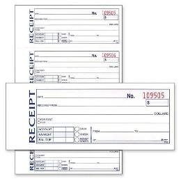 Adams TC1182 Money Receipt Book